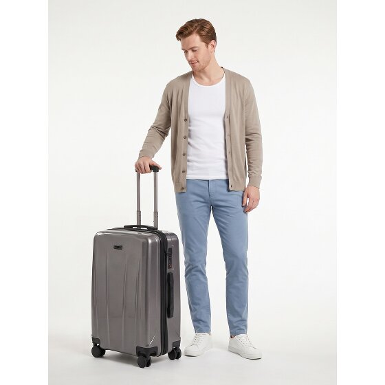 Police New York 4 roues Valise cabine M 62 cm avec soufflet d'extension