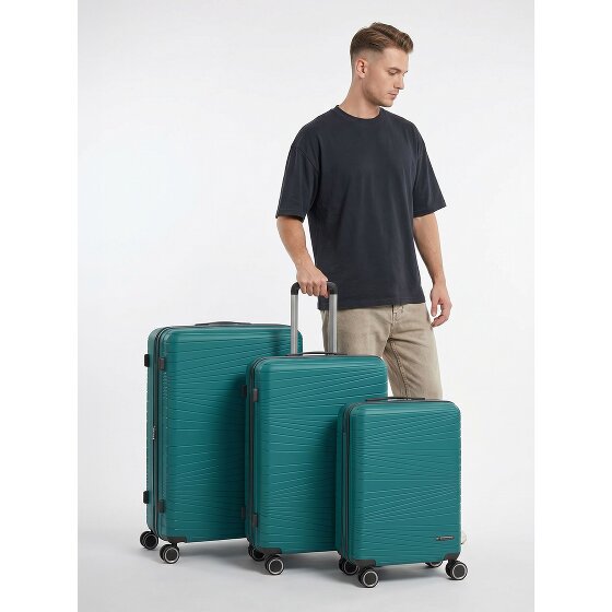 Franky Dallas 3.0 Set de valises à 4 roulettes 3 pièces avec soufflet d'extension