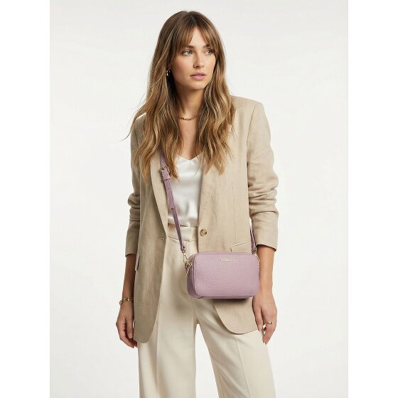 Lazarotti Sac à bandoulière en cuir « Bologna » pour appareil photo, double fermeture éclair, 18 cm