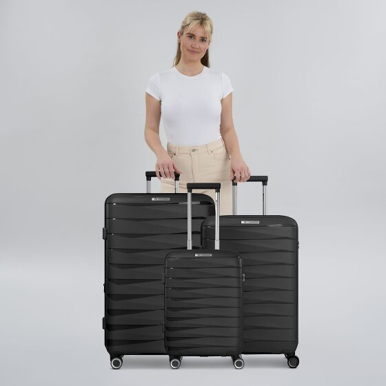 Franky London 4 roulettes Set de valises 3 pièces avec soufflet d'extension