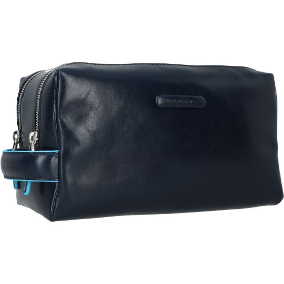Piquadro Blue Square Trousse de toilette Cuir véritable 25 cm
