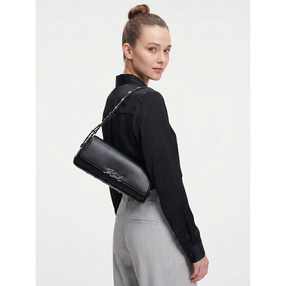 Karl Lagerfeld Signature Sac à bandoulière Cuir véritable 32 cm