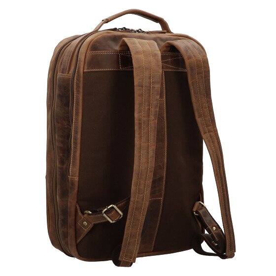 Greenburry Sac à dos de voyage Vintage en cuir, 48 cm, compartiment pour ordinateur portable