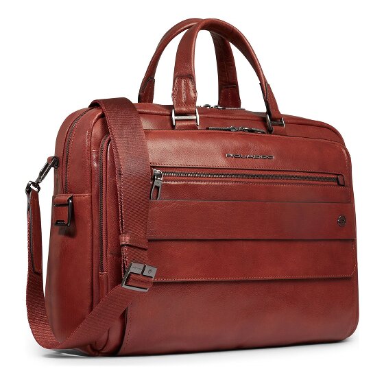 Piquadro Solm Attaché-case Cuir véritable 42 cm Compartiment ordinateur