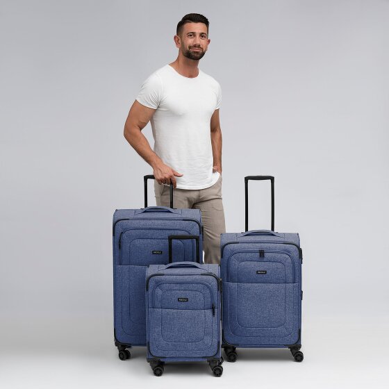 Redolz Essentials 12 THREE SET 4 roulettes Set de valises 3 pièces avec soufflet d'extension