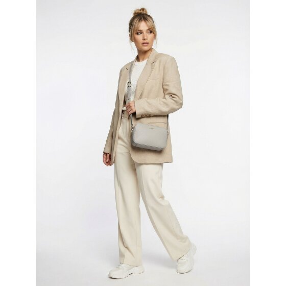 Lazarotti Bologna Leather Sac à bandoulière en cuir double zip 18 cm