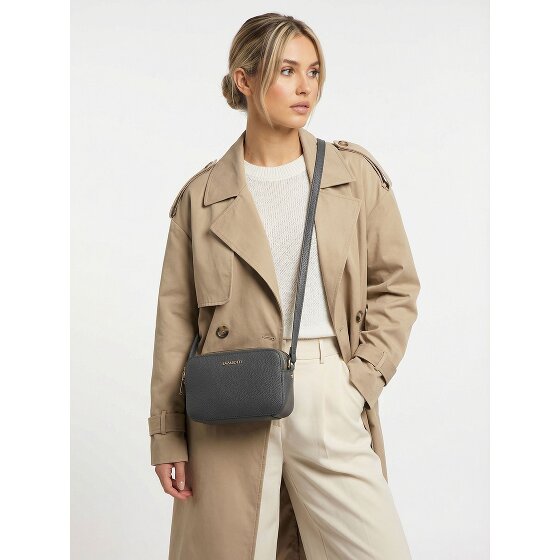 Lazarotti Bologna Leather Sac à bandoulière en cuir double zip 18 cm