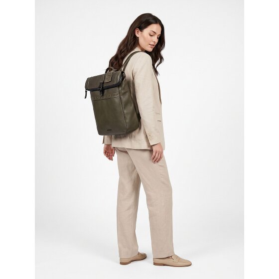 Burkely Minimal Mason Daypack Cuir véritable 37 cm Compartiment ordinateur