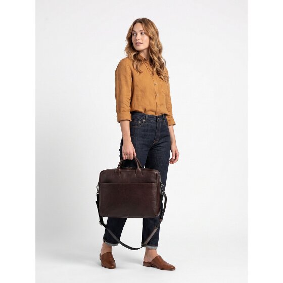 Jost Glasgow Attaché-case Cuir véritable 40 cm Compartiment ordinateur