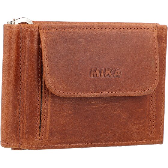Mika Porte-monnaie RFID en cuir 11 cm avec pince à billets