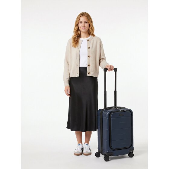 Police London 4 roues Valise cabine 55 cm Compartiment ordinateur avec soufflet d'extension