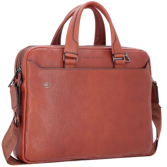 Piquadro Black Square Attaché-case Cuir véritable 40 cm Compartiment ordinateur