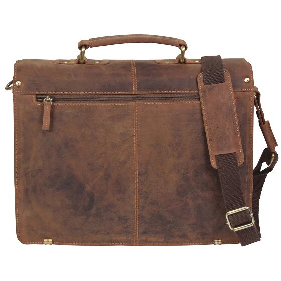 Greenburry Porte-documents vintage en cuir 38 cm avec 2 compartiments principaux
