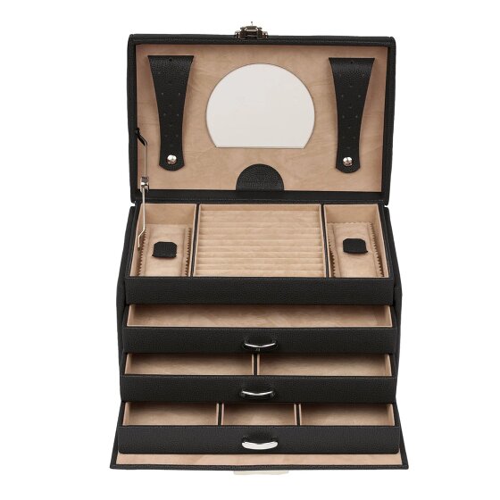 Windrose Beluga Boîte à bijoux Cuir 24.5 cm