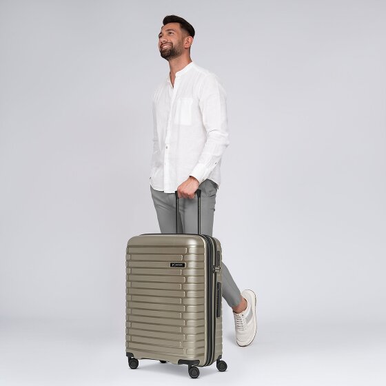 Pactastic Collection 04 THE MEDIUM + 4 roulettes Trolley M 66 cm avec soufflet d'extension