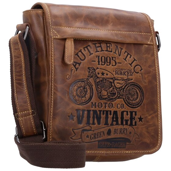 Greenburry Cafe-Racer Sac à bandoulière Cuir véritable 23 cm
