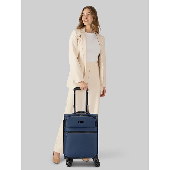 bugatti Valencia Soft 4 roues Valise cabine S 55 cm avec soufflet d'extension