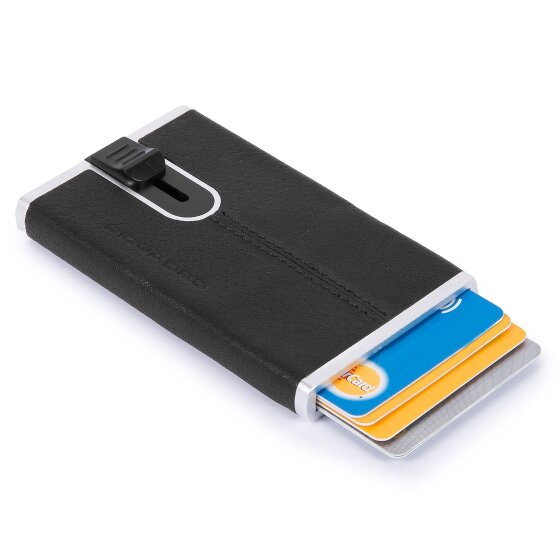 Piquadro Black Square Porte-cartes de crédit RFID en cuir 6 cm