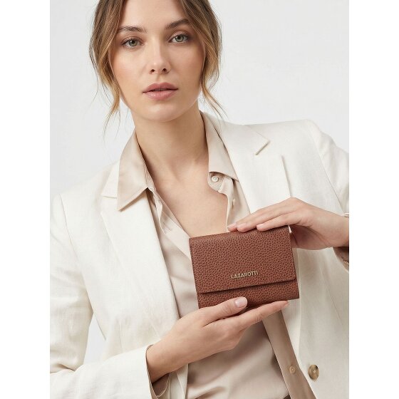 Lazarotti Porte-monnaie « Bologna » en cuir XL avec compartiment à fermeture éclair sur tout le pourtour, Cuir, 14 cm