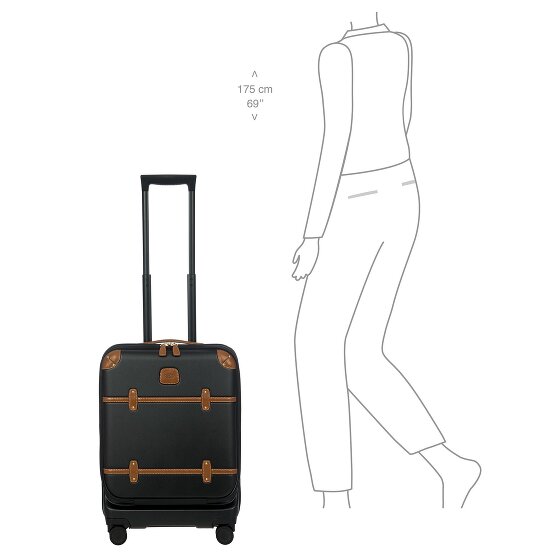 Bric's Bellagio 4 roulettes Trolley de cabine 55 cm avec soufflet d'extension