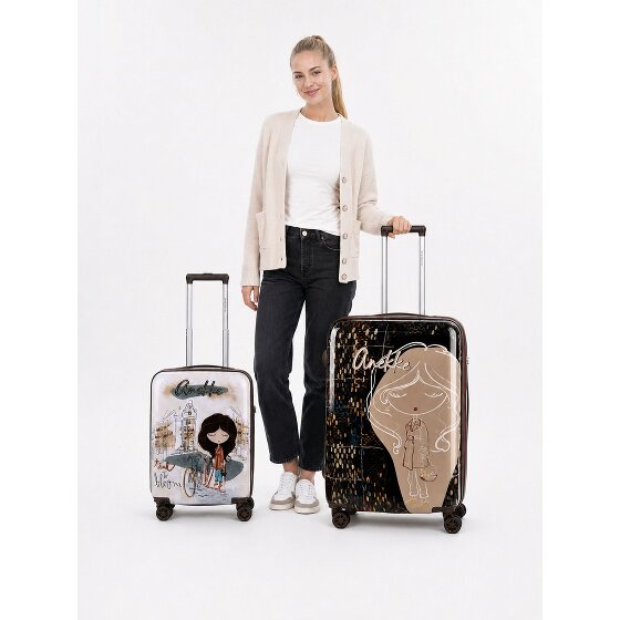 Anekke Tulip 4 roues Set de valises 2 pièces avec soufflet d'extension