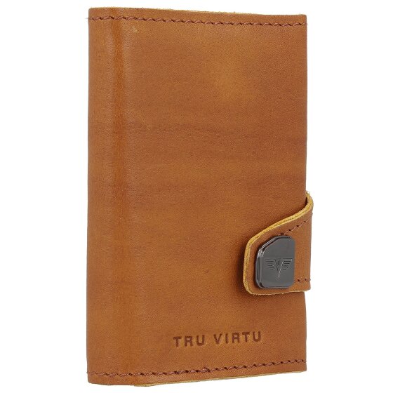 Tru Virtu Click & Slide Natural Étui pour cartes de crédit Cuir 7 cm