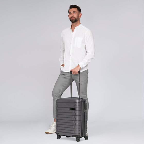 Pactastic Collection 04 THE CABIN + 4 roulettes Trolley de cabine S 55 cm avec soufflet d'extension