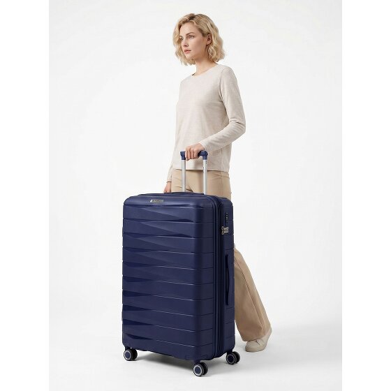 Franky London 4 roues Valise cabine L 74 cm avec soufflet d'extension