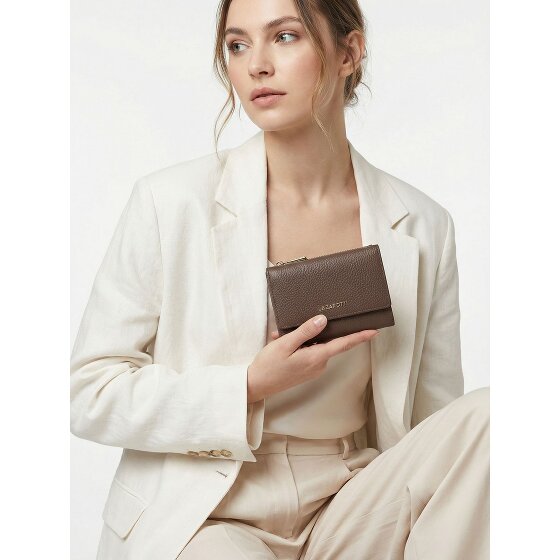 Lazarotti Porte-monnaie « Bologna » en cuir XL avec compartiment à fermeture éclair sur tout le pourtour, Cuir, 14 cm