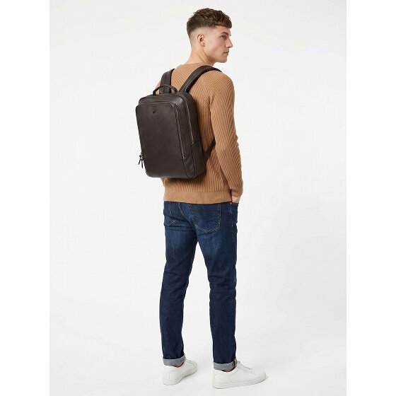 Braun Büffel Novara Sac à dos professionnel Cuir véritable 40 cm Compartiment ordinateur