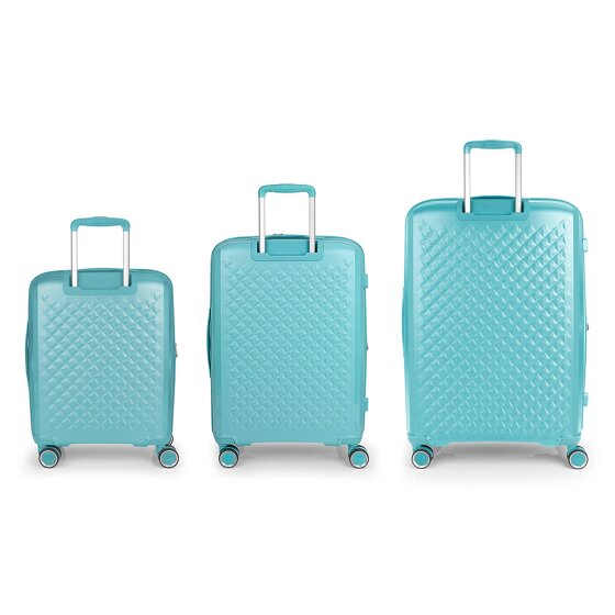 Gabol Queens 4 roulettes Set de valises 3 pièces avec soufflet d'extension