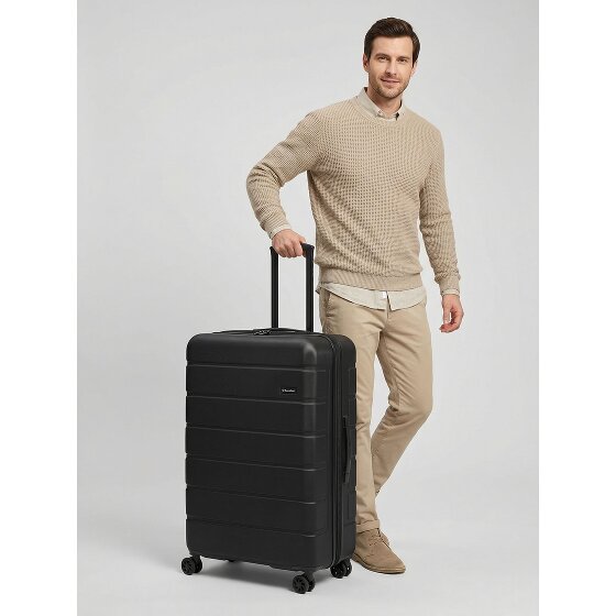 Saxoline Miami 4 roues Valise cabine L 75 cm avec soufflet d'extension