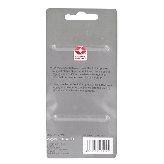 Worldpack Reiseaccessoires Serrure à valise 4 cm