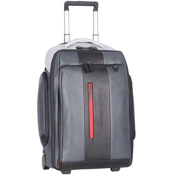 Piquadro Sac à dos à roulettes Urban en cuir, 54 cm, compartiment pour ordinateur portable