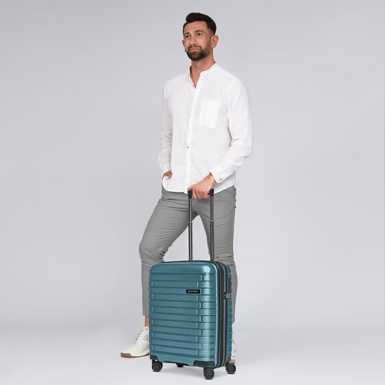 Pactastic Collection 04 THE CABIN + 4 roulettes Trolley de cabine S 55 cm avec soufflet d'extension