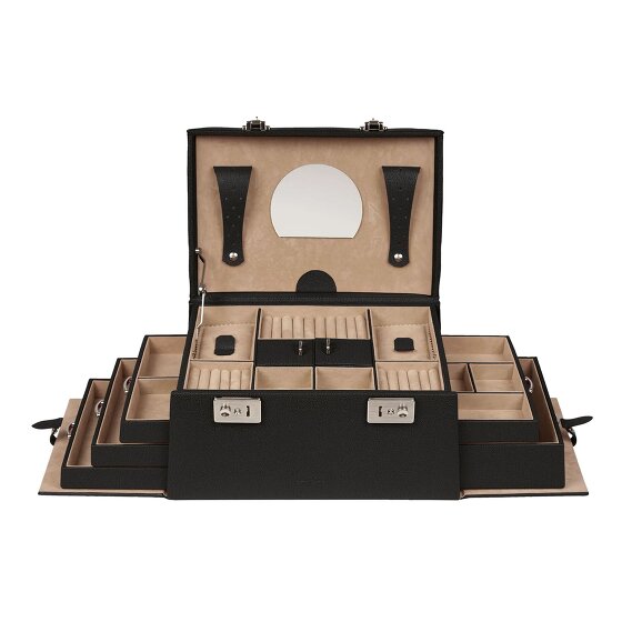 Windrose Beluga Boîte à bijoux Cuir 29.5 cm