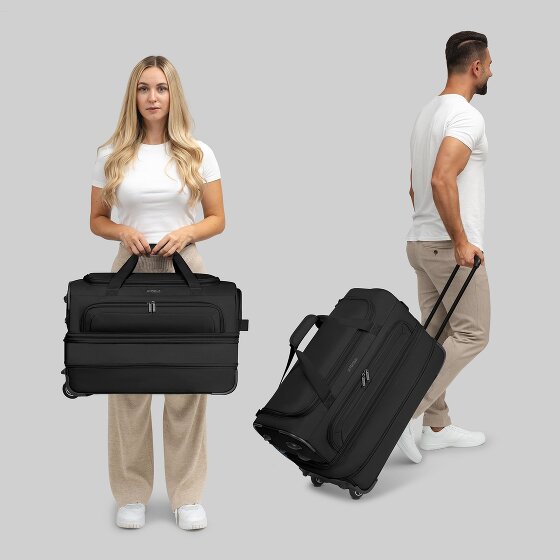 Redolz Sac de voyage Duffle Essentials à 2 roulettes Set 2 pcs. M+L avec soufflet extensible