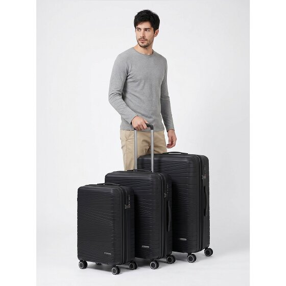Franky Dallas 3.0 Set de valises à 4 roulettes 3 pièces avec soufflet d'extension