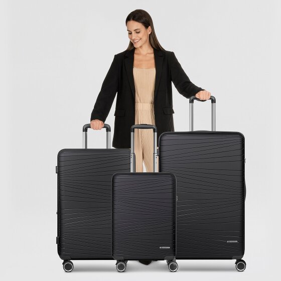 Franky Dallas 3.0 Set de valises à 4 roulettes 3 pièces avec soufflet d'extension