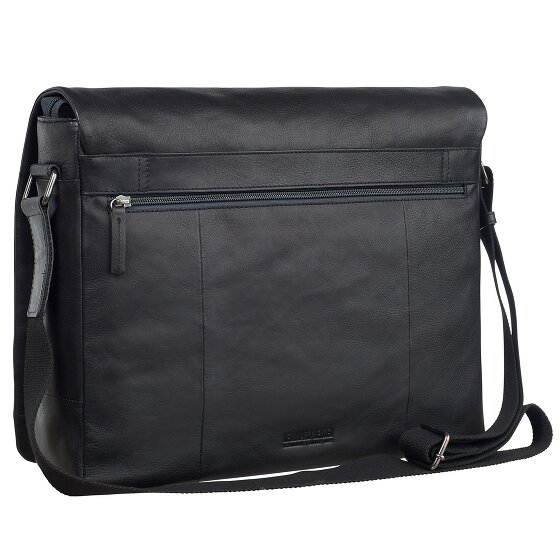 Leonhard Heyden Hamburg Messenger en cuir, 38 cm, compartiment pour ordinateur portable