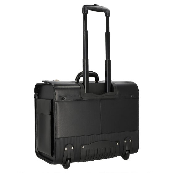 Dermata 2 roulettes Trolley pilote Cuir 39 cm