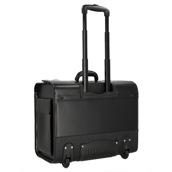 Dermata 2 roulettes Trolley pilote Cuir 39 cm