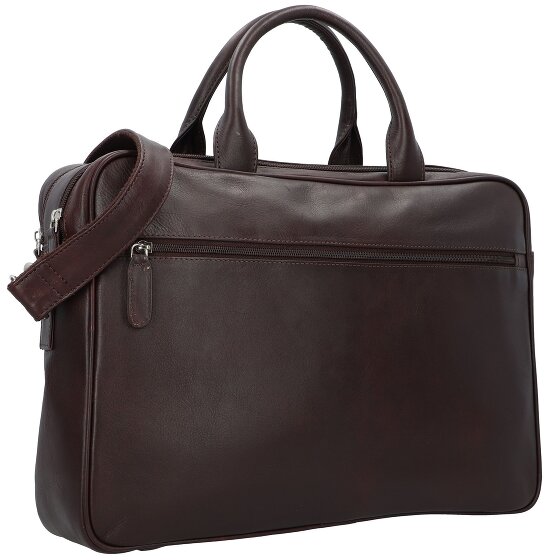 Dermata Attaché-case Cuir véritable 40 cm Compartiment ordinateur