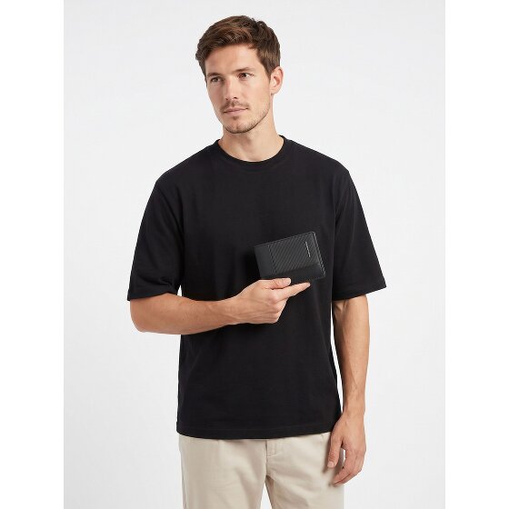 Piquadro Sync Porte-monnaie Protection RFID Cuir véritable 12.5 cm
