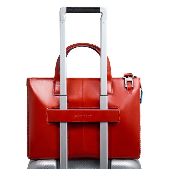 Piquadro Blue Square Sac de shopper Cuir 38 cm Compartiment pour ordinateur portable avec soufflet d'extension