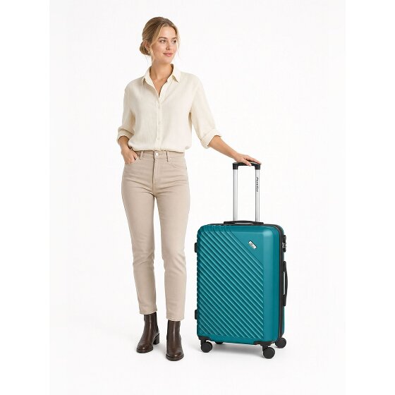 Check.In Paradise 2.0 4 roues Valise cabine M 68 cm avec soufflet d'extension