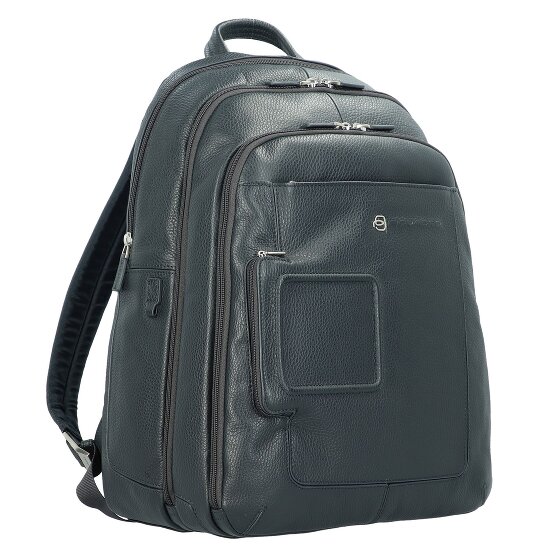 Piquadro Sac à dos en cuir Vibe 43 cm, compartiment pour ordinateur portable