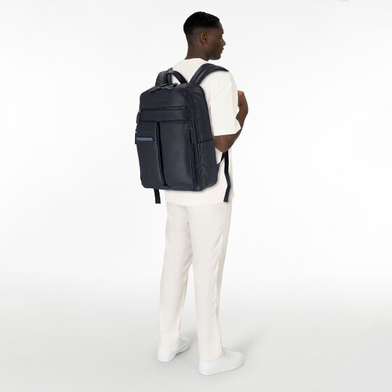 Piquadro Paavo Daypack Cuir véritable 43 cm Compartiment ordinateur