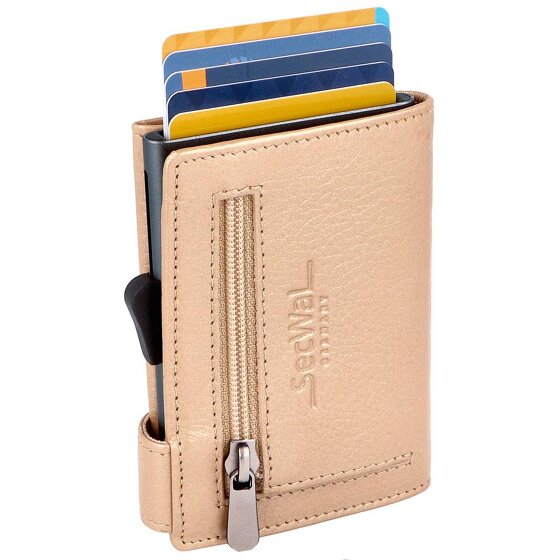 SecWal Porte-cartes de crédit Porte-monnaie RFID Cuir 9,5 cm