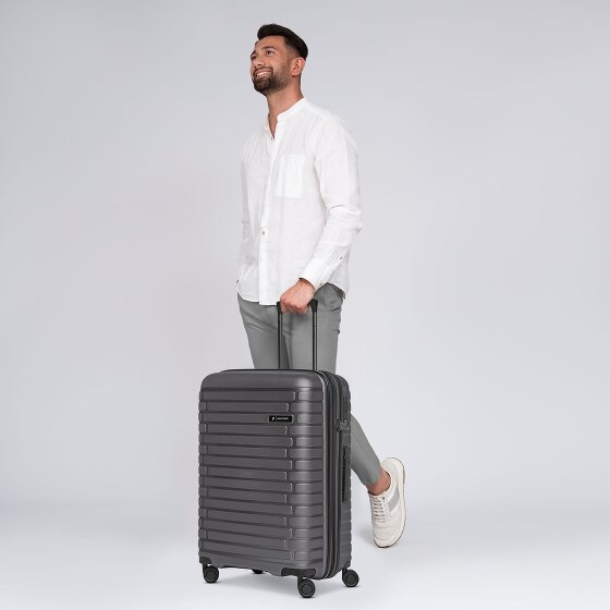 Pactastic Collection 04 THE MEDIUM + 4 roulettes Trolley M 66 cm avec soufflet d'extension